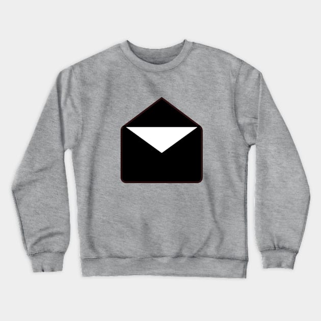 Black envelope Crewneck Sweatshirt by AraDesign